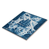 船航海の船と海をテーマにした陶磁芸術No5 タイル (側面)