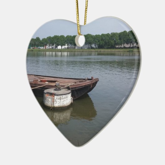 船航海の船ブイ、船のロープquay canal セラミックオーナメント (左)