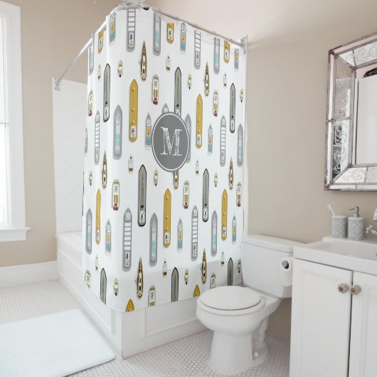 船航海の船On River任意の色 シャワーカーテン (インサイチュ)