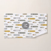 船航海の船On River white w monogram ハンドタオル (ハンドタオル)