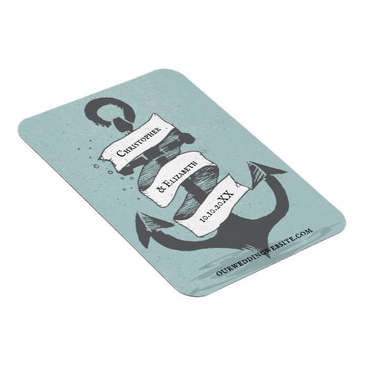 船航海の艇のいかり結婚が日付を救う マグネット (右側)