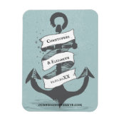 船航海の艇のいかり結婚が日付を救う マグネット (縦)