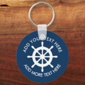 船航海の車キーホルダー付きカスタム文字 キーホルダー (正面)