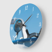 船航海の車帆船 ラージ壁時計 (傾斜)