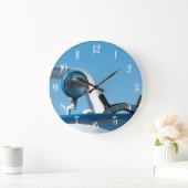 船航海の車帆船 ラージ壁時計 (ホーム)