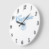 船航海の輪といかり ラージ壁時計 (傾斜)