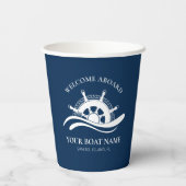船航海の輪の歓迎ボート名 紙コップ (裏面)