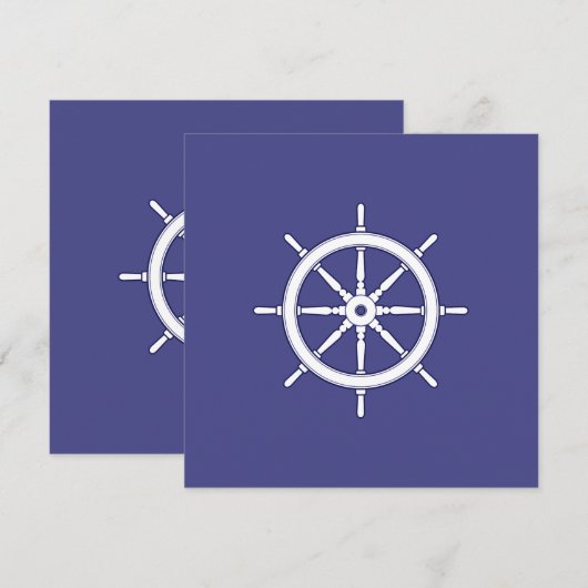 船航海の輪の白と青 (正面/裏面)