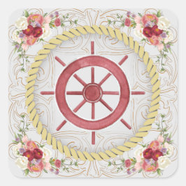 船航海の輪&フローラローズテ スクエアシール