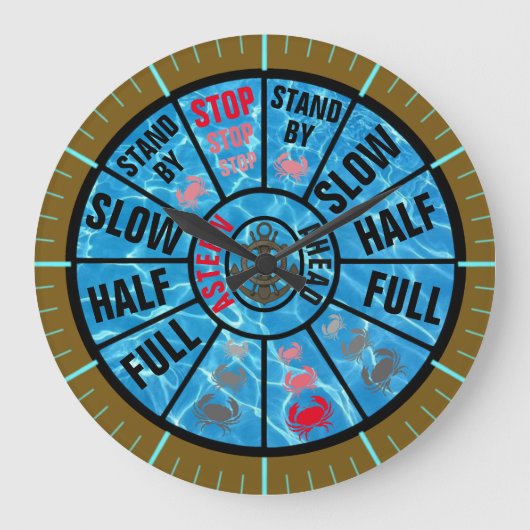 船航海の電大伝統的時計 ラージ壁時計 (正面)