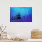 船航海の&タコ ポスター (キッチン)