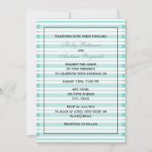 船航海のLtブルーストライプホワイト#2 V結婚s 招待状 (裏面)