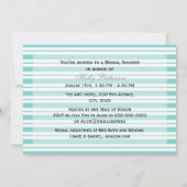 船航海のLtブルーホワイトストライプブライダルシャワー 招待状 (裏面)