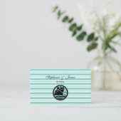 船航海のLtブルーホワイトストライプ座席表 プレイスカード (スタンド正面)