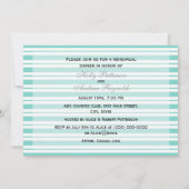 船航海のLtブルーホワイトストライプHリハーサルDin 招待状 (裏面)