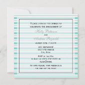 船航海のLtブルーWhtストライプ婚約#2 SQ 招待状 (裏面)