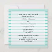 船航海のLtブルーWhtストライプSQリハーサルDin 招待状 (裏面)