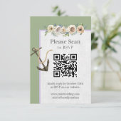 船舶いかりフローラ結婚ズSage Lavender QRコード 出欠カード (スタンド正面)