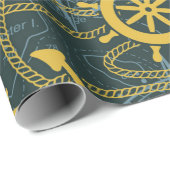 船舶いかり船用舵及び風バラ  ラッピングペーパー (ロールコーナー)