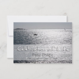 船舶お祝い·オブ·ライフ葬儀発表 招待状