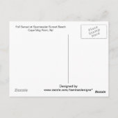 船舶が秋夕日を通過する日の入り5月 ポストカード (裏面)