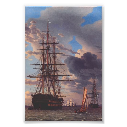 船舶とフリゲート艦のいかり フォトプリント            (正面)