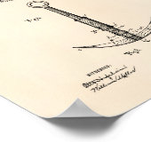 船舶のいかり1902年パテントアートオールドピーパー ポスター (角)