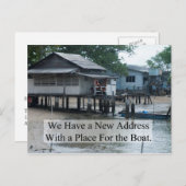 船舶の住所変おもしろい更の場所 案内ポストカード (正面/裏面)