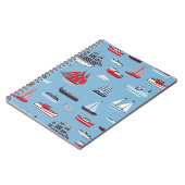 船舶の旅行ヴィンテージパターン ノートブック (左側)