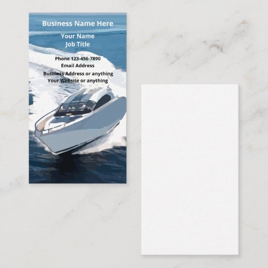 船舶の清掃とメンテナンスの名刺 名刺 (正面/裏面)