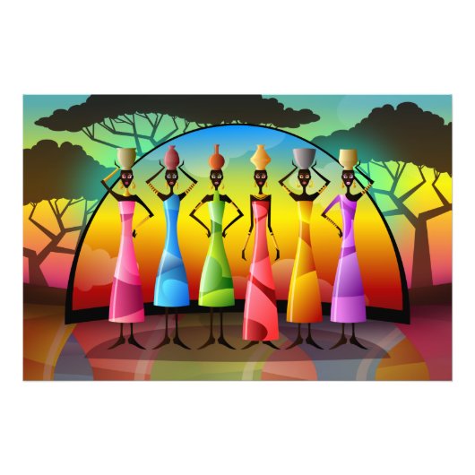 船舶を持つアフリカ人女性 フォトプリント            (正面)