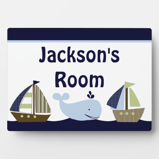 船舶アホイ航海のー/帆船/クジラのプラーク フォトプラーク (正面)