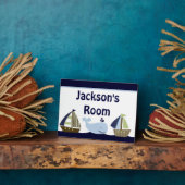 船舶アホイ航海のー/帆船/クジラのプラーク フォトプラーク (側面)