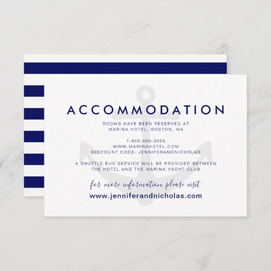 船舶アンカーウェディングアコモデーション エンクロージャーカード (正面/裏面)