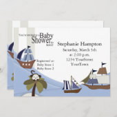 船舶ベビーシャワー招待状 招待状 (正面/裏面)