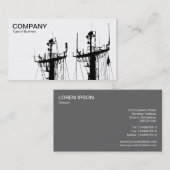 船舶マスト – 白 名刺 (正面/裏面)