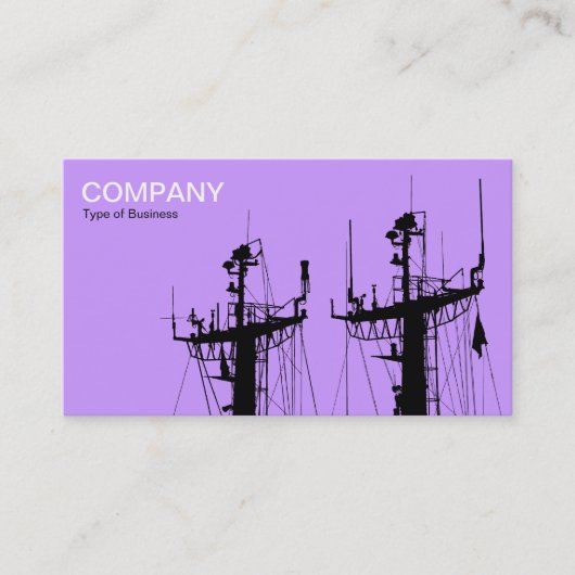 船舶マスト – 薄紫 名刺 (正面)