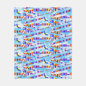 船舶信号旗パターン5セーラーことわざ フリースブランケット (正面)