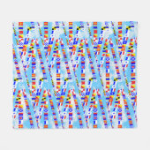 船舶信号旗パターン5セーラーことわざ フリースブランケット (正面(横))