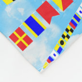 船舶信号旗パターン5セーラーことわざ フリースブランケット (角)