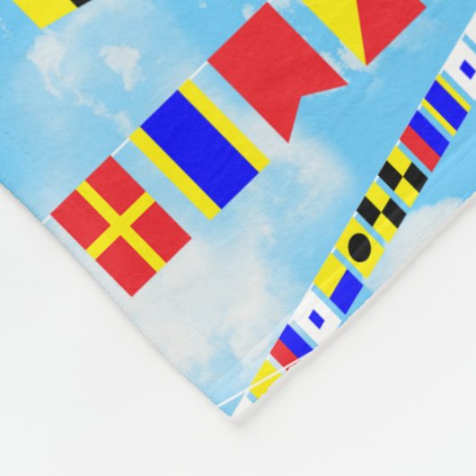 船舶信号旗パターン5セーラーことわざ フリースブランケット (角)