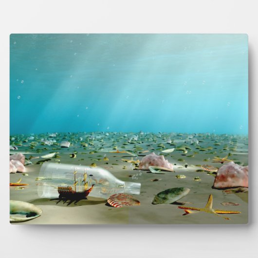 船舶内ボトル難破船プラーク フォトプラーク (正面)