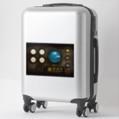 船舶制御パネルソナーシステムレトロスチームパンク シール (スーツケース)