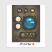 船舶制御パネルソナーシステム3:4 Steampunk シール (シート)