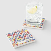 船舶名海上信号旗航海の旗 ストーンコースター (横)