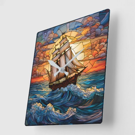 船舶壁時計 スクエア壁時計 (傾斜)