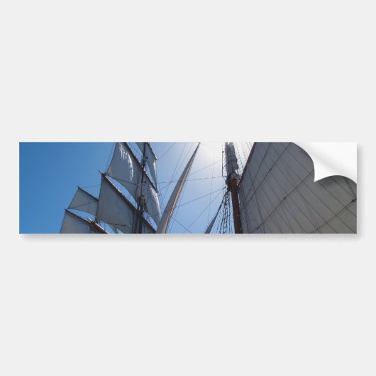 船舶帆バックグランドバンパーステッカー バンパーステッカー (正面)