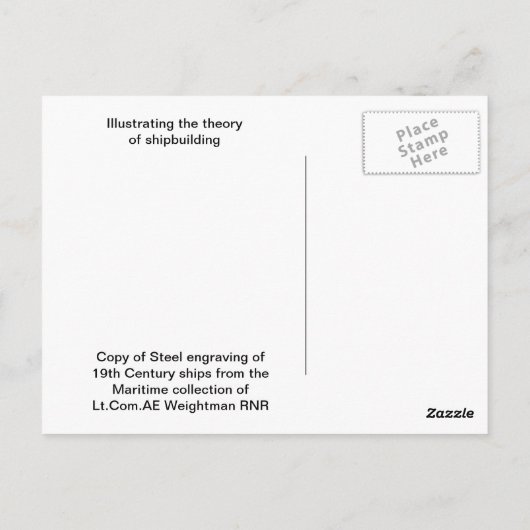 船舶建築 ポストカード (裏面)