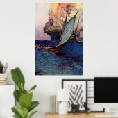 船舶接近 ポスター (ホームオフィス)