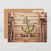 船舶波止場ビーチ航海のいかり結婚の感謝していユーザ ポストカード (正面/裏面)